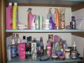 My bathroom shelves in the closet. I'm a product junkie!